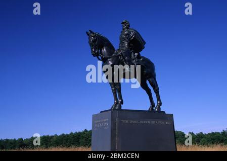 Stonewall Jackson statue, Manassas National Battlefield Park, Virginia Stock Photo