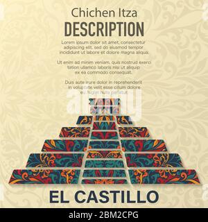 El Castilo floral pattern background Stock Vector