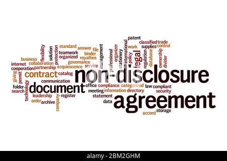 Non-disclosure agreement word cloud concept on white background Stock Photo