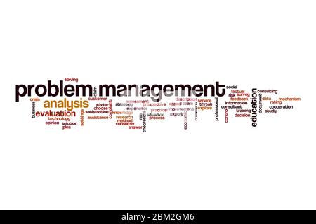 Problem management word cloud concept on white background Stock Photo