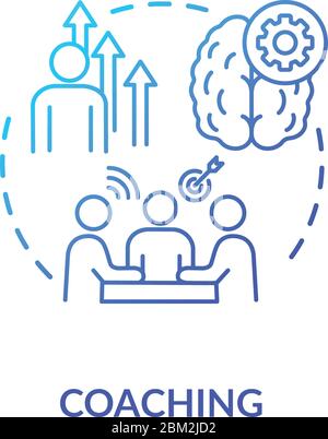 Coaching concept icon Stock Vector