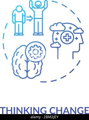 Thinking change concept icon Stock Vector
