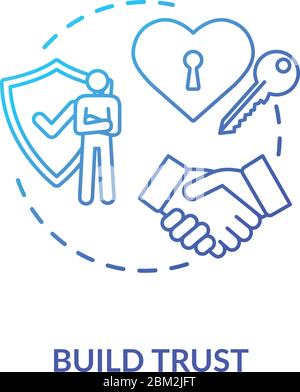 Build trust concept icon Stock Vector