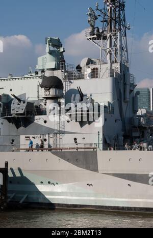HMS Belfast, The Queen's Walk, London SE1 2JH Stock Photo