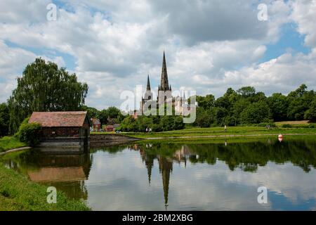 Lichfield Cathedral Stock Photo