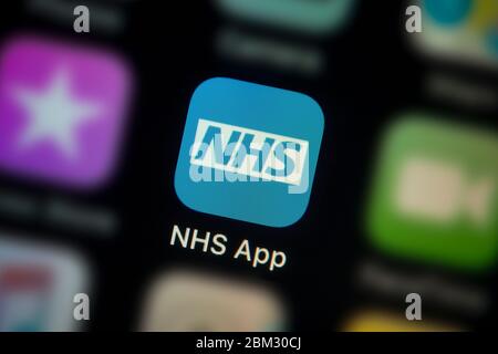 NHS App on a mobile phone Stock Photo - Alamy