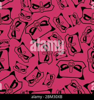 Grumpy Cat pattern seamless. Angry pet background. vector texture Stock Vector