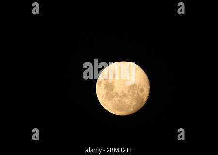 Full moon rising Stock Photo