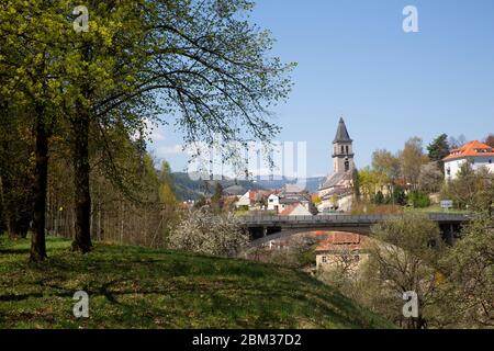 View of Judenburg in spring Stock Photo