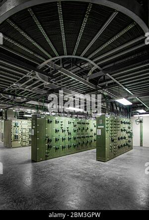 Electrical power station in natural gas plant Stock Photo