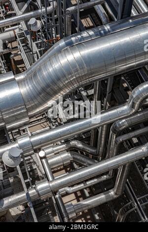 Natural gas processing plant structures Stock Photo