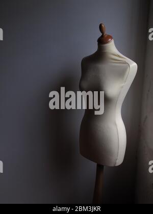 Inside a Manchester Cotton Mill,Cottonopolis,manufacturing cotton and cloth, mannequin , clothes horse,model,dummy Stock Photo