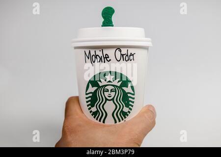 Starbucks Reusable Travel Cup To Go Coffee Cups Stock Photo - Alamy