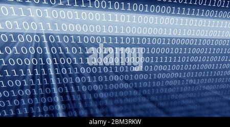 Colorful Digital Data Digits And Streaming Source Code Background With ...
