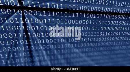 Colorful Digital Data Digits And Streaming Source Code Background With ...