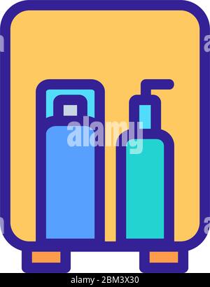 Fridge line vector icons and signs. Icebox, Coldbox, Cooler, Freezer ...