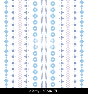 Modern stitches embroidery pattern with simple style for living room design. Stock Vector