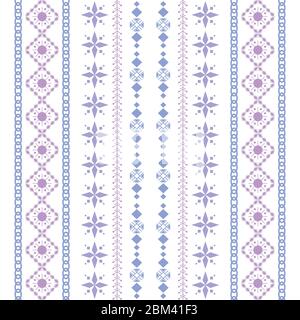 Modern stitches embroidery pattern with simple style for living room design. Stock Vector