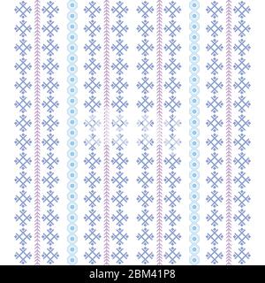 Modern stitches embroidery pattern with simple style for living room design. Stock Vector