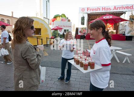 Target In Store Demo Sampling Austin Texas USA, October 14th, 2011: Retail store Target set up a pop ...
