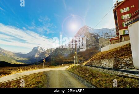 Beautiful View Of Grindelwald In Switzerland Stock Photo