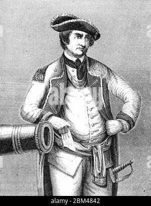 Major Israel Putnam in British Uniform 1758 Stock Photo