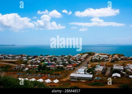 Ancud Village Houses - Chiloe Island - Chile Stock Photo