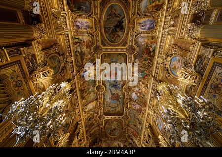 The Grand Foyer in Palais Garnier-Opera National de Paris.Paris.France Stock Photo