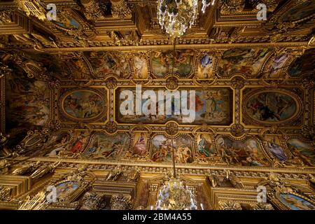 The Grand Foyer in Palais Garnier-Opera National de Paris.Paris.France Stock Photo