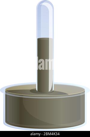 Barometer test tube icon. Cartoon of barometer test tube vector icon for web design isolated on white background Stock Vector