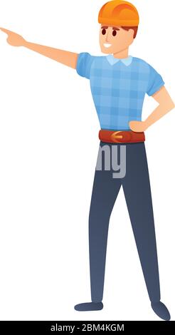 House contractor icon. Cartoon of house contractor vector icon for web design isolated on white background Stock Vector