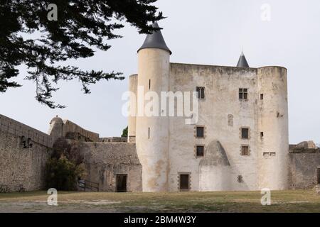 Medieval château in ile de noirmoutier island castle in Vendée France Brittany Stock Photo