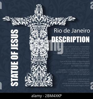 The Christ the Redeemer statue pattern vector Stock Vector Image & Art ...