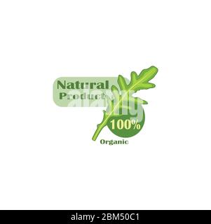 Stylish vector sticker flat design natural product Stock Vector
