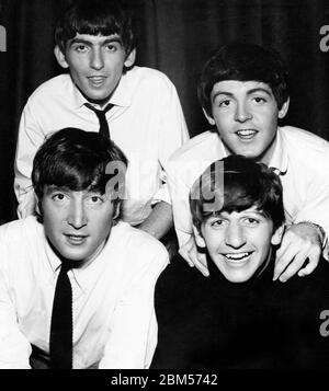 The Beatles - Studio Photo scanned from an original photograph dating from the 1960s. Photographer unknown. Stock Photo