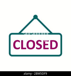 Beautiful Closed tag vector line icon Stock Vector