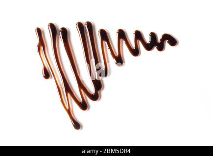 Line of Balsamic sauce, balsamic vinegar isolated on white background Stock Photo