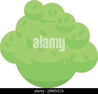 Ornamental garden bush icon, isometric style Stock Vector