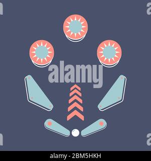 Pinball Vector illustration. Stock Vector