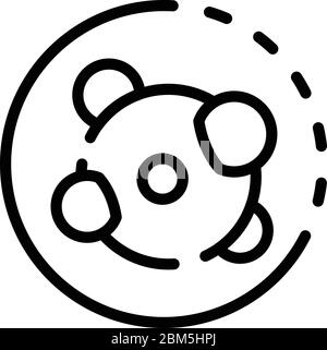 Biological molecule icon, outline style Stock Vector