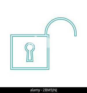 Beautiful Unlocked vector line icon Stock Vector