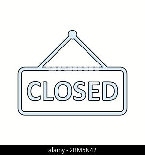 Beautiful Closed tag vector line icon Stock Vector