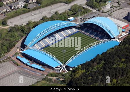 aerial view of Huddersfield Town FC John Smith Stadium, UK football ...