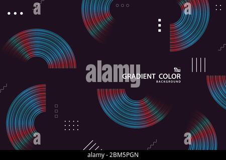 Abstract color stripe line of vivid tech color geometric template design background. Decorate for ad, poster, template, artwork, print. illustration v Stock Vector
