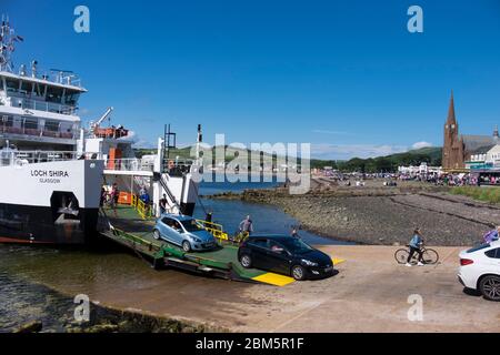 milport, larmillport ferries from largs to millport, great cumbrae, ayrshiregs ferry Stock Photo
