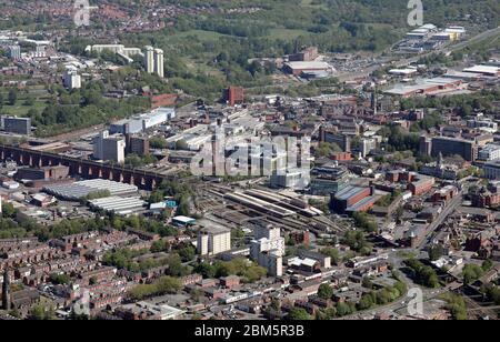 aerial view of Stockport town centre Stock Photo