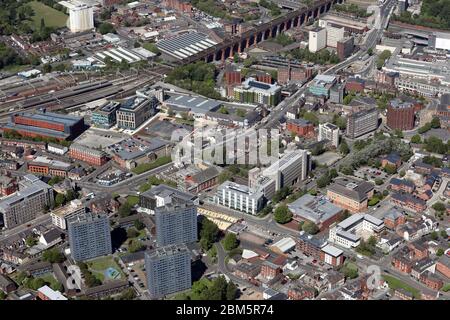 aerial view of Stockport town centre Stock Photo