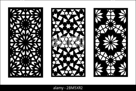 Morocco laser cutting vector panel template. Cnc decor pattern, jali ...