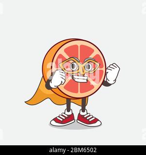 Super hero lemon character with design cartoon mascot Stock Vector