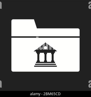 Beautiful Banking folder vector Glyph Icon Stock Vector